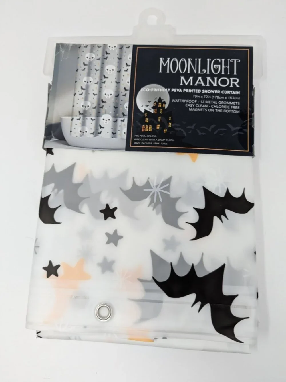 Moonlight Manor Halloween Shower Curtain – New